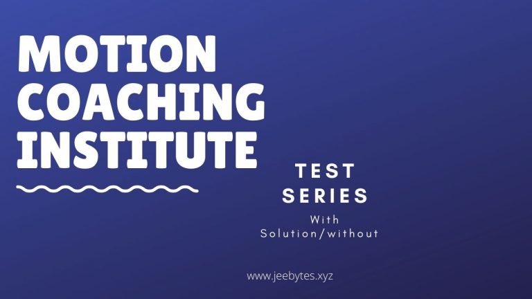 motion rbts for neet with solution pdf