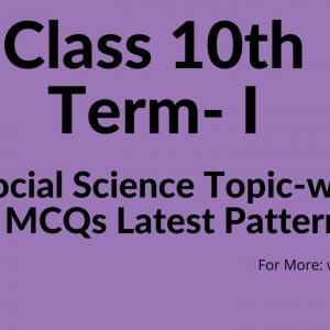 CBSE Class 10 Term 1 Social Science Topic-wise MCQs Assertion Reason Latest Pattern With Answer Key